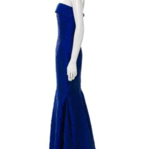 CH CAROLINA HERRERA Strapless Jacquard Gown - Picture 2 of 4